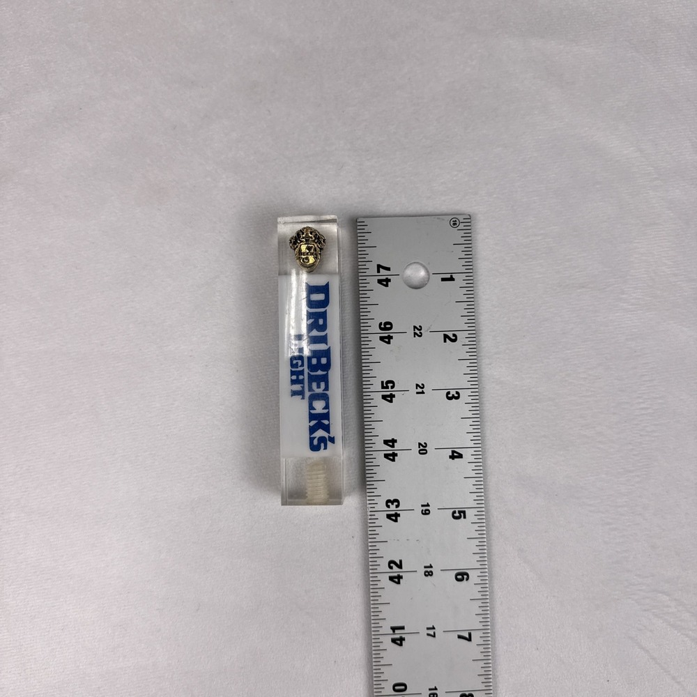 Driebeck's Light Beer Tap Handle Lucite Acrylic Clear White Vintage 4.5"‎ - Picture 6 of 6